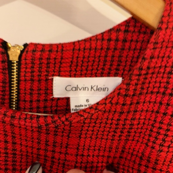 Red/orange Calvin Klein dress. Size 6. - Picture 3 of 3